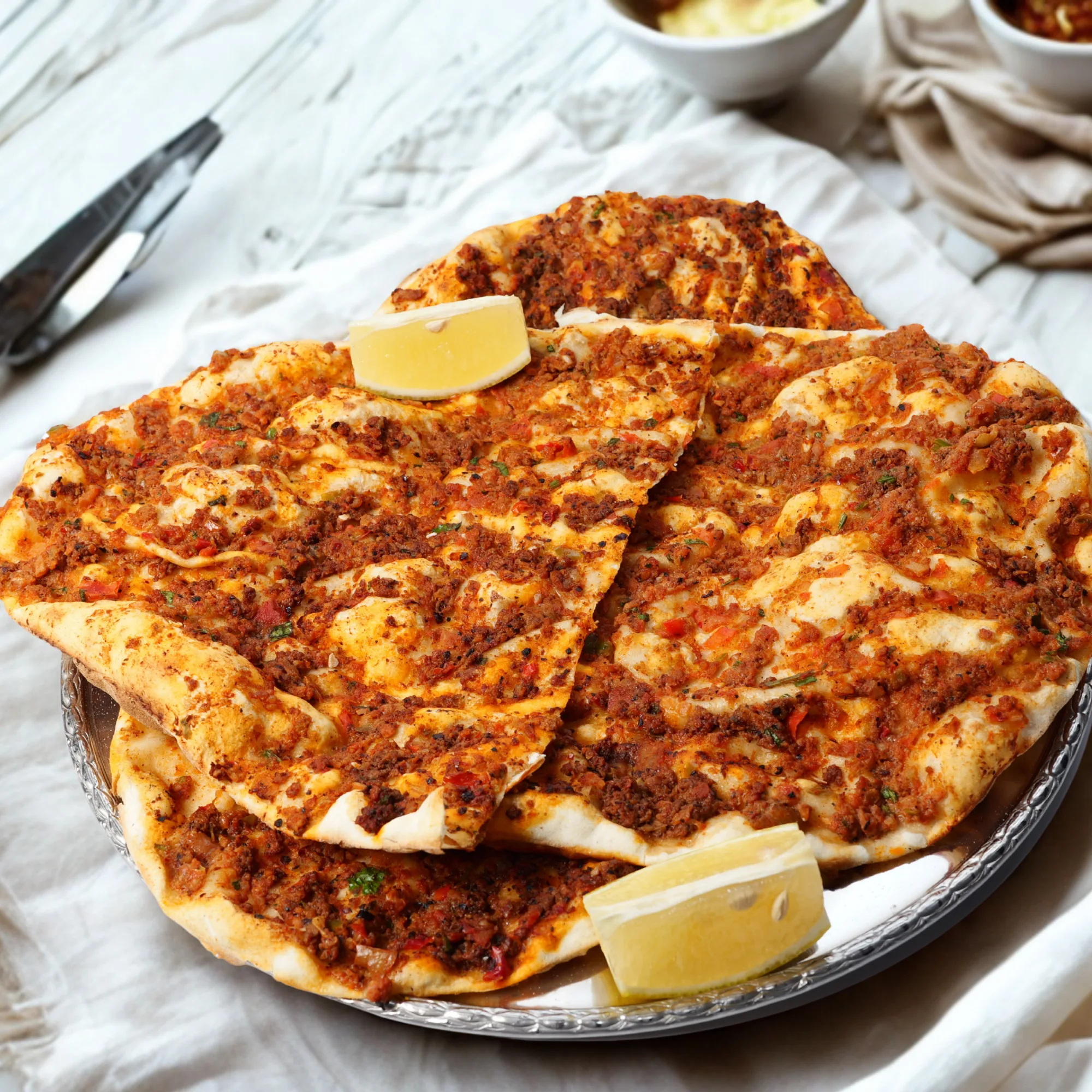 Lahmacun mit Salat