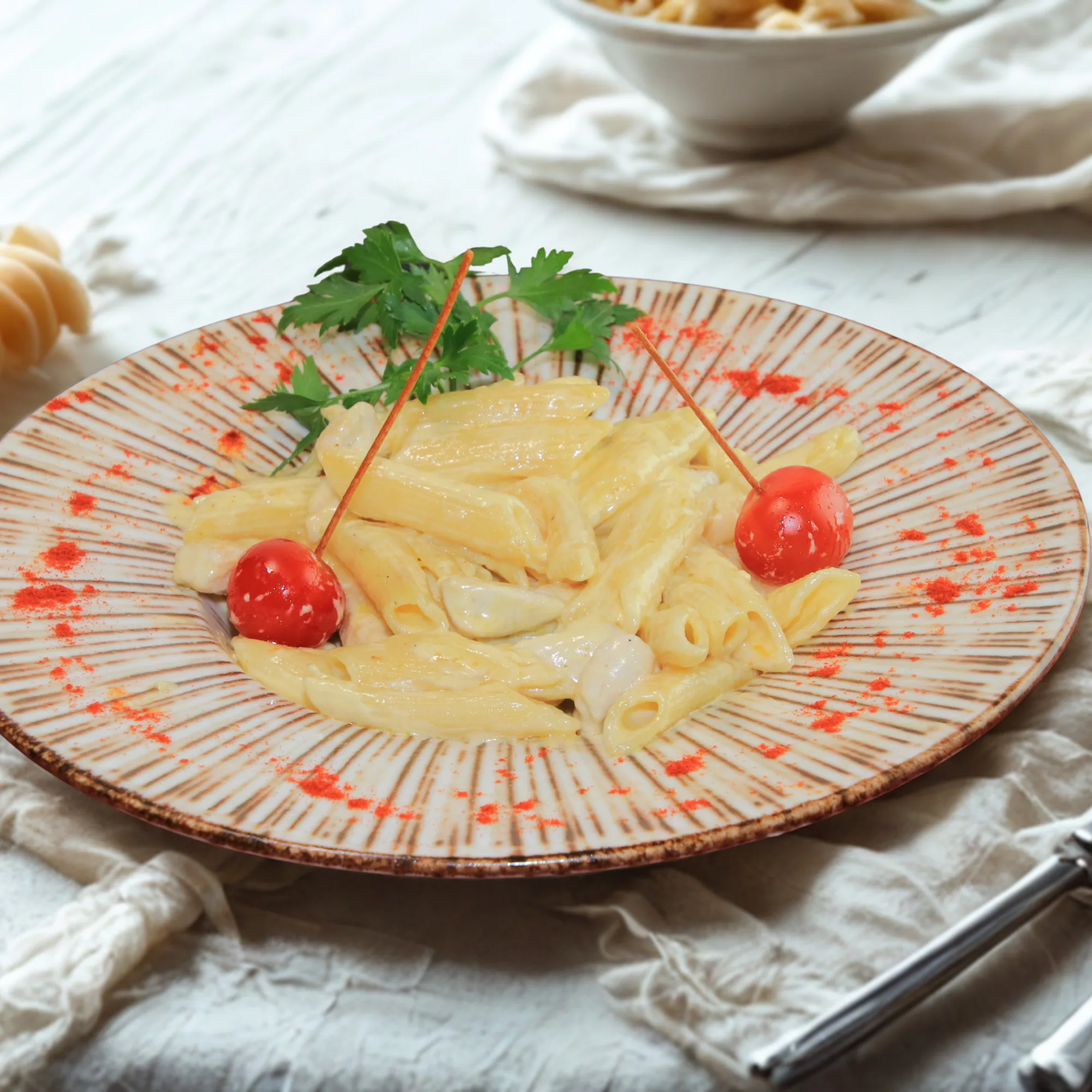 Pollo-Nudeln mit Hühnchen